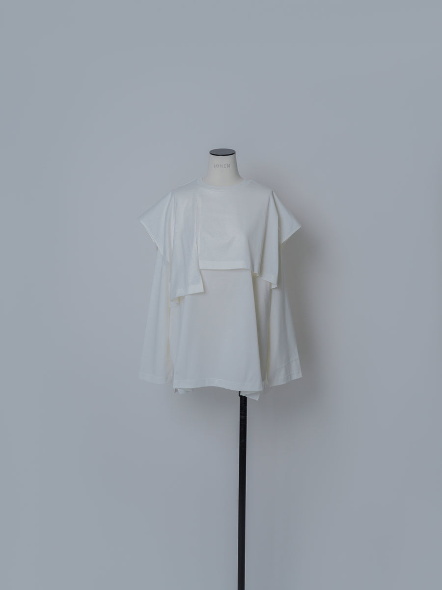 新品　LOHEN ローヘン　LAYERED SLIT-T-SHIRT LOHEN LAYERED SLIT-T-SHIRT ブラック - メルカリ