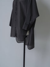 画像をギャラリービューアに読み込む, 【2026SS PRE ORDER】BAND COLLAR SHEER SHIRT