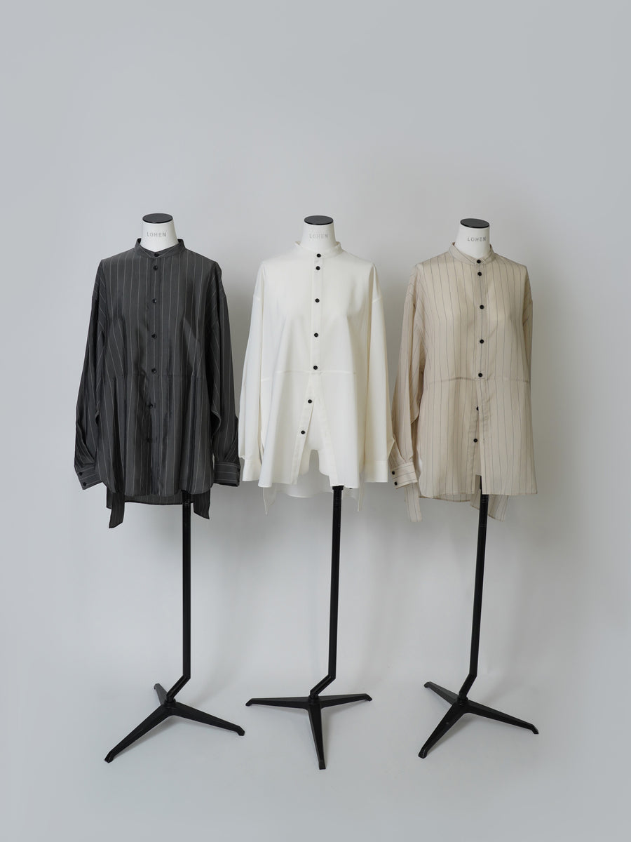 トップス LOHEN BAND COLLAR SLIT SHIRT 2025SS PRE ORDERORDER】BAND COLLAR SLIT SHIRT – LOHEN
