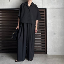 画像をギャラリービューアに読み込む, 【PRE ORDER】OPEN COLLAR CROPPED SHIRT