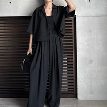 画像をギャラリービューアに読み込む, 【PRE ORDER】OPEN COLLAR CROPPED SHIRT