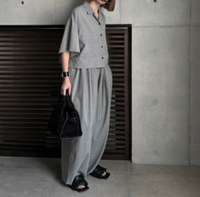 画像をギャラリービューアに読み込む, 【PRE ORDER】OPEN COLLAR CROPPED SHIRT