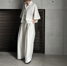 画像をギャラリービューアに読み込む, 【PRE ORDER】OPEN COLLAR CROPPED SHIRT