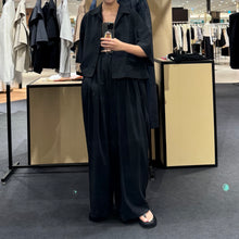 画像をギャラリービューアに読み込む, 【PRE ORDER】OPEN COLLAR CROPPED SHIRT