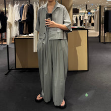 画像をギャラリービューアに読み込む, 【PRE ORDER】OPEN COLLAR CROPPED SHIRT