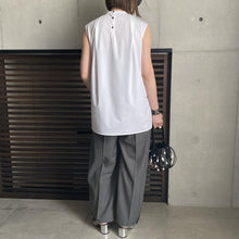 画像をギャラリービューアに読み込む, 【2023MS予約販売商品】スタンドカラースリーブレスカットソー