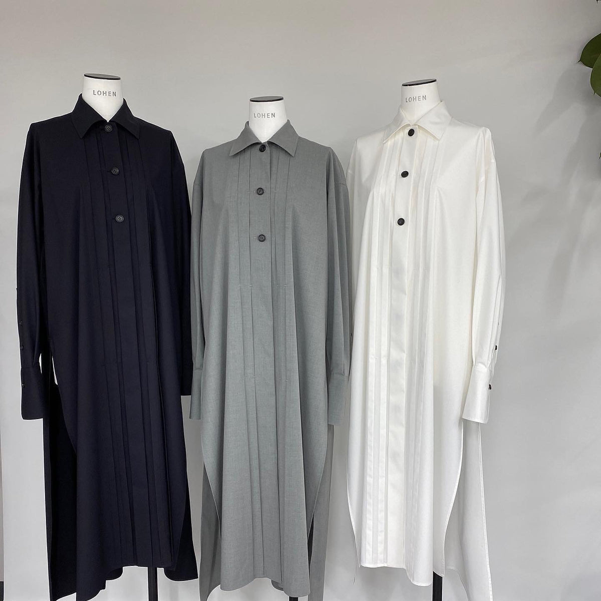 【2023SS予約販売商品】ステンカラーロングシャツ