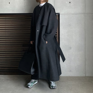 【2023AW 予約販売商品】レイヤードロングリバーコート