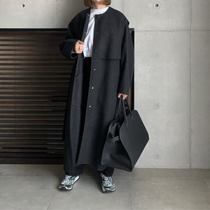 【2023AW 予約販売商品】レイヤードロングリバーコート
