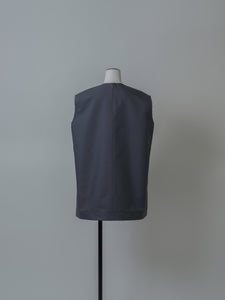 【2024SS】ハイカウントダブルクロススリーブレスブラウス