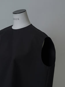【2024SS】ハイカウントダブルクロススリーブレスブラウス