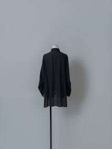 【2025SS PRE ORDER】DOUBLE CALLAR SHEER SHIRT