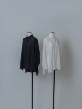 画像をギャラリービューアに読み込む, 【2025SS PRE ORDER】DOUBLE CALLAR SHEER SHIRT
