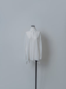 【2025SS PRE ORDER】DOUBLE CALLAR SHEER SHIRT