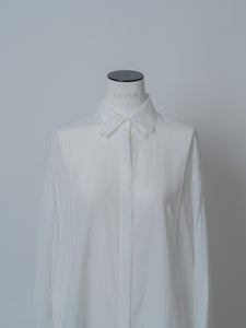 【2025SS PRE ORDER】DOUBLE CALLAR SHEER SHIRT