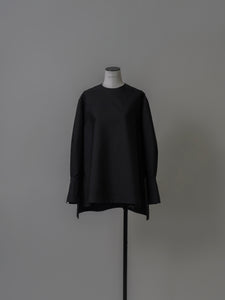 【2024SS予約販売商品】ハイカウントダブルクロスノーカラーブラウス