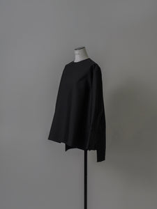 【2024SS予約販売商品】ハイカウントダブルクロスノーカラーブラウス