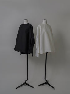 【2024SS予約販売商品】ハイカウントダブルクロスノーカラーブラウス