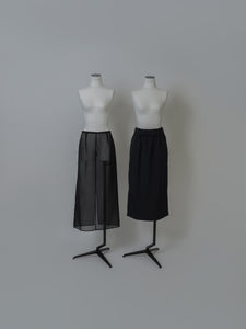 【2024AW PRE ORDER】LAYERED 2WAY SKIRT