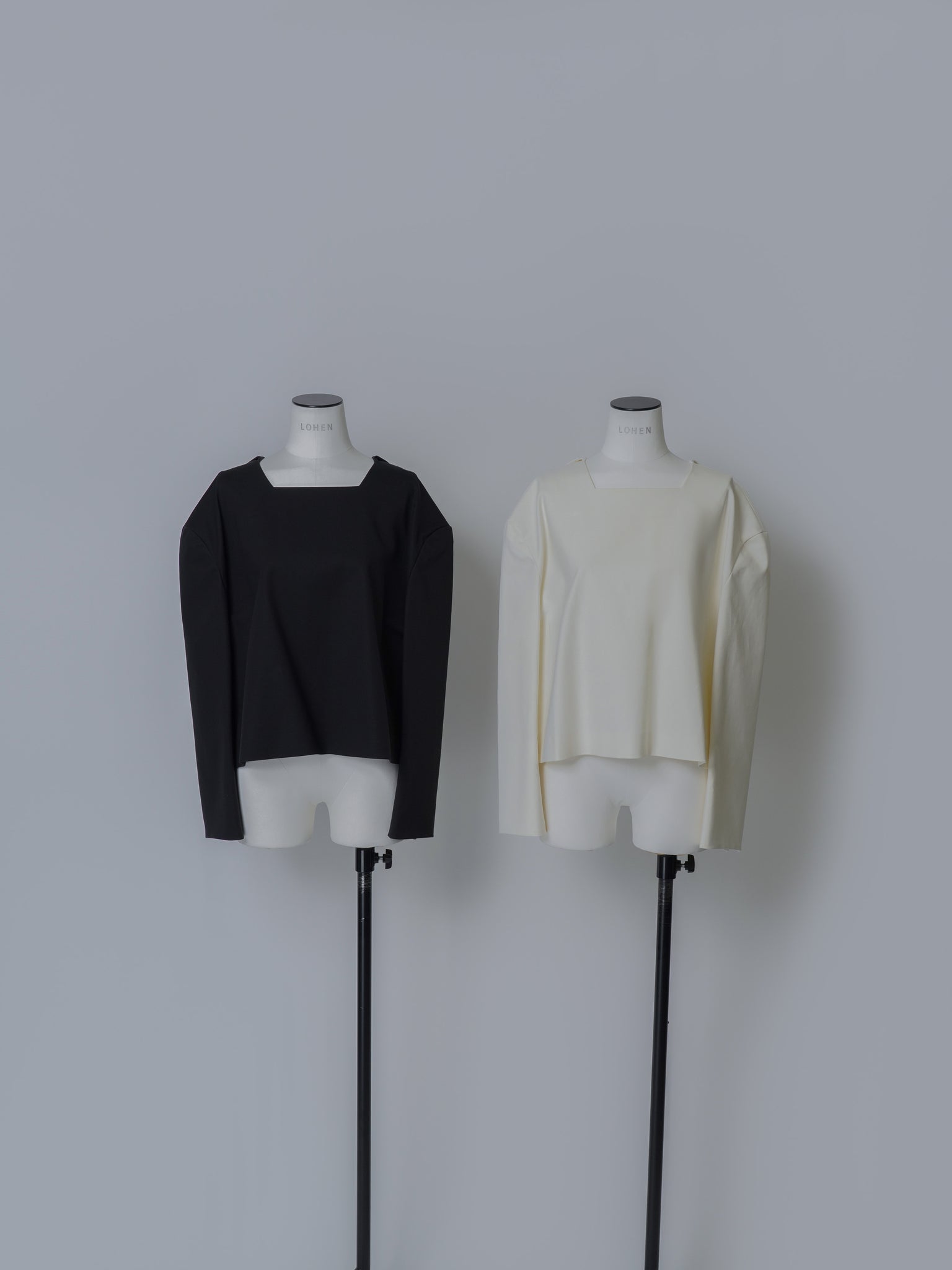 Lohen BACK SLIT COMBI BLOUSE 白　新品 2026SS PRE ORDER】 BACK SLIT COMBI BLOUSE – LOHEN