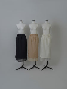 【2024AW PRE ORDER】LAYERED 2WAY SKIRT