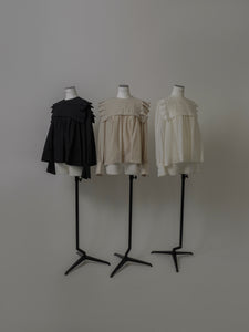 【2024SS予約販売商品】タックヨーククロップドブラウス