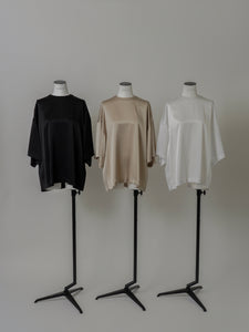 【2024SS予約販売商品】ベビーサテンTシャツブラウス