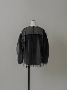 【2024SS】チュールレイヤードジオメトリープリントTシャツ