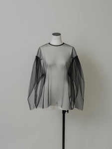 【2024SS】チュールレイヤードジオメトリープリントTシャツ