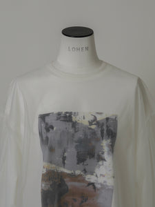 【2024SS】チュールレイヤードジオメトリープリントTシャツ