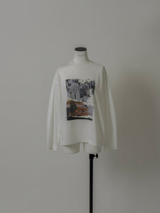 【2024SS】チュールレイヤードジオメトリープリントTシャツ