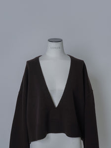 【2025AW PRE ORDER】V NECK CROPPDE KNIT