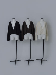 【2025AW PRE ORDER】V NECK CROPPDE KNIT