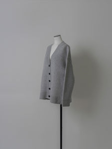 LOHEN ダブルフェイスVネックカーディガン T.GREY LOHEN ダブルフェイスVネックカーディガン T.GREY