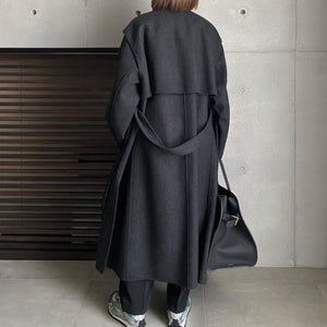 【2023AW 予約販売商品】レイヤードロングリバーコート