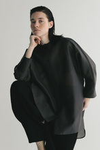 画像をギャラリービューアに読み込む, 【2026SS PRE ORDER】BAND COLLAR SHEER SHIRT
