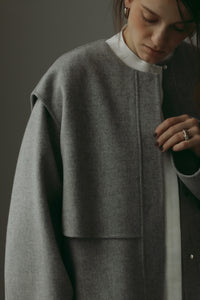 【2023AW 予約販売商品】レイヤードロングリバーコート