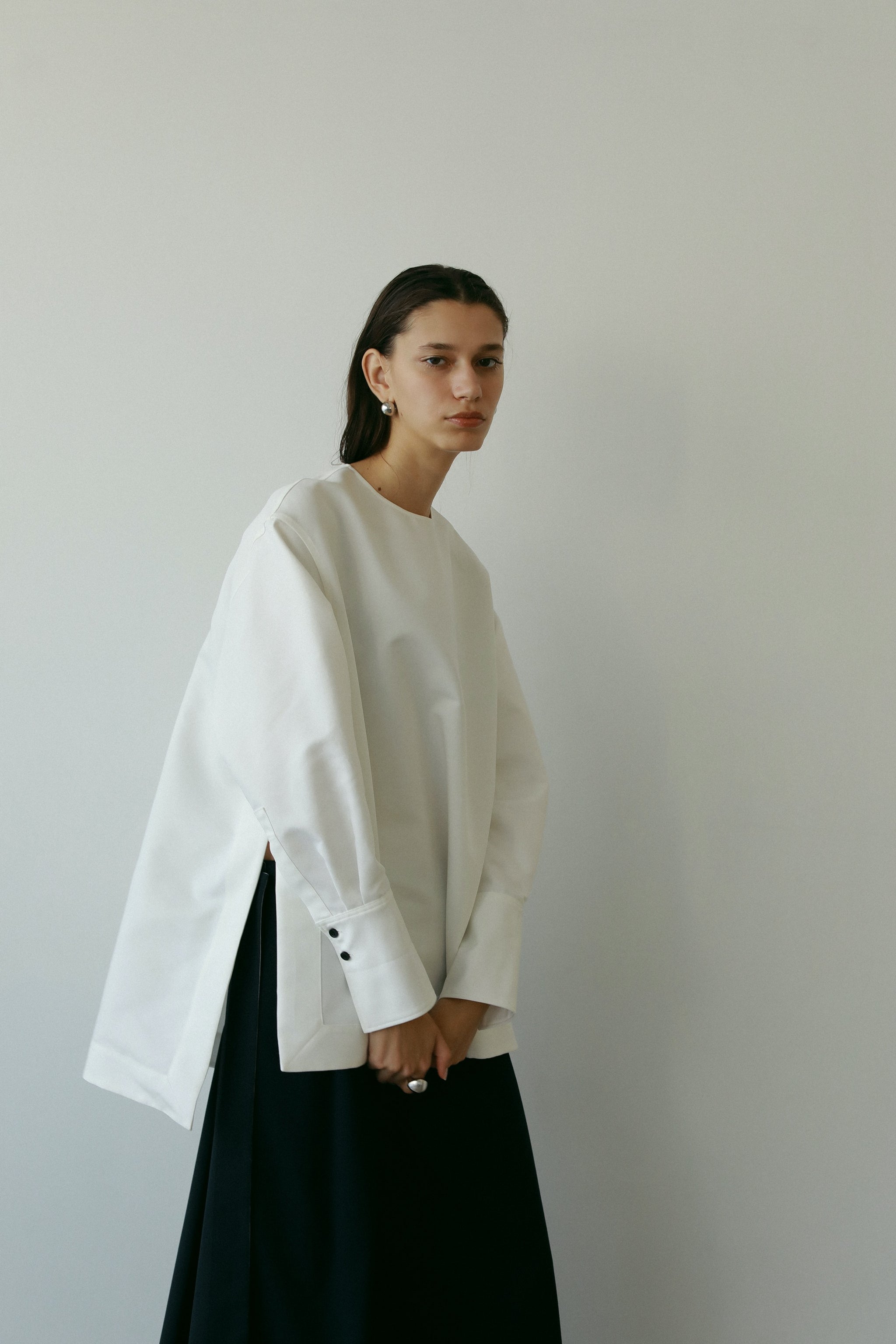 2024SS ファッション LOHEN ローヘン ベルスリーブブラウス WHITE