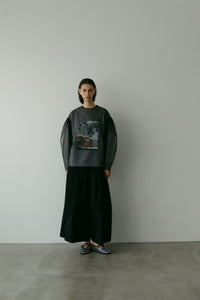 【2024SS】チュールレイヤードジオメトリープリントTシャツ