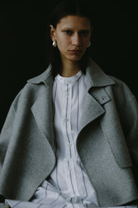 【2024AW PRE ORDER】BIG SLEEVE BAND COLLAR SHIRT