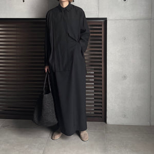 【2025SS PRE ORDER】DOUBLE CALLAR SHEER SHIRT