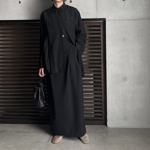 【2025SS PRE ORDER】DOUBLE CALLAR SHEER SHIRT