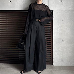 【2025AW PRE ORDER】SLASH CUFF SHEER KNIT