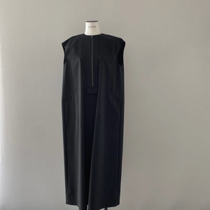 【2023SS予約販売商品】フロントZIPフォルムロングワンピース