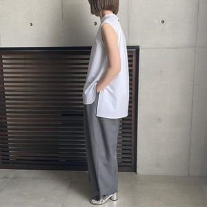 【2023MS予約販売商品】スタンドカラースリーブレスカットソー