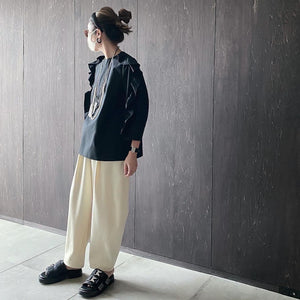 【22AW予約販売商品】ワイドラッフルブラウス