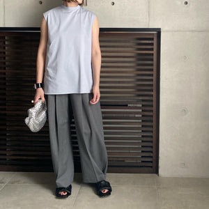 【2023MS予約販売商品】スタンドカラースリーブレスカットソー