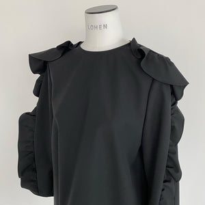 【22AW予約販売商品】ワイドラッフルブラウス
