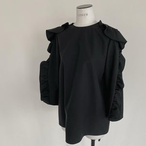 【22AW予約販売商品】ワイドラッフルブラウス